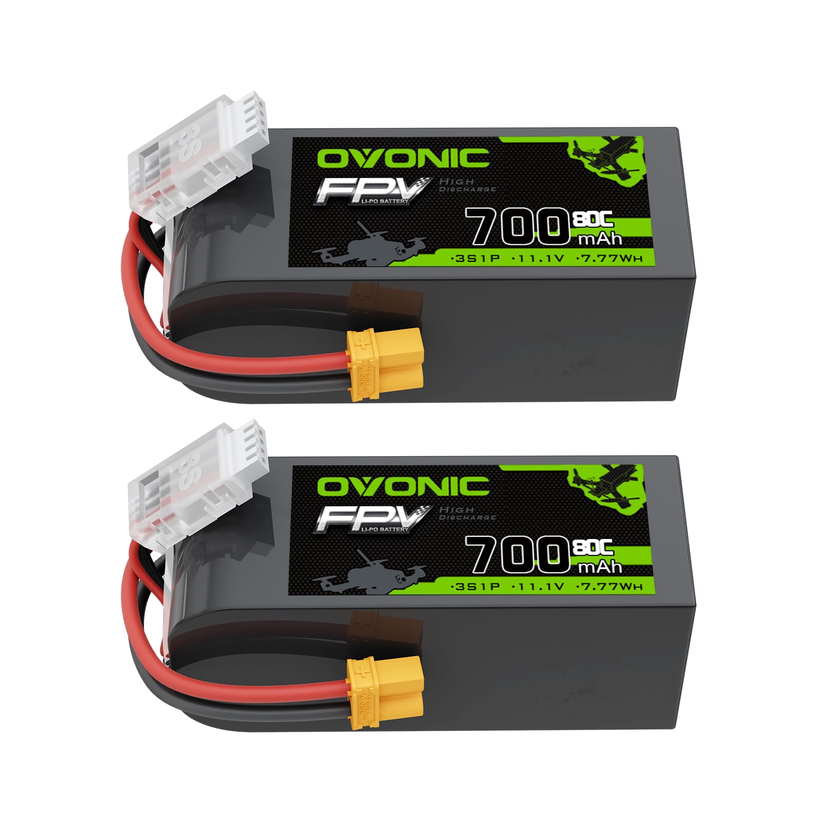 Amazon.com: OVONIC 11.1V 80C 700mAh 3S Lipo Battery with XT30 Plug